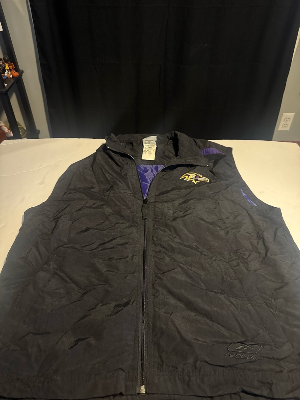 large reebok baltimore ravens sleeveless jacket NFL Sample
